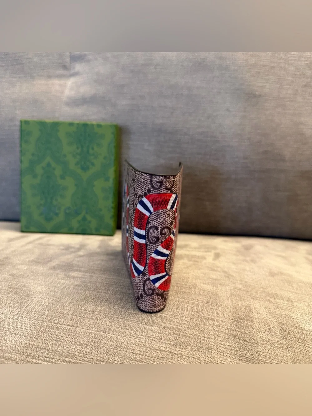 Gucci GG Supreme Snake Bi-Fold Wallet Men
